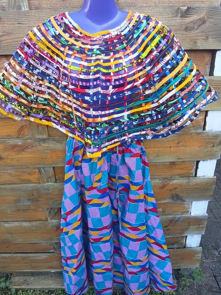 Cape Ghana 41 cm. broek kente one size nieuwe collectie, Ophalen of Verzenden, Nieuw, Maat 42/44 (L), Onder de knie