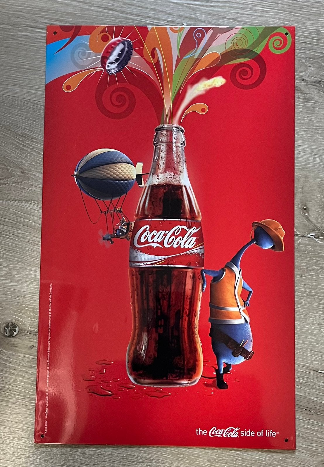 Coca Cola Bord Blik Reclame 50x30 cm, Ophalen of Verzenden, Gebruikt, Reclamebord