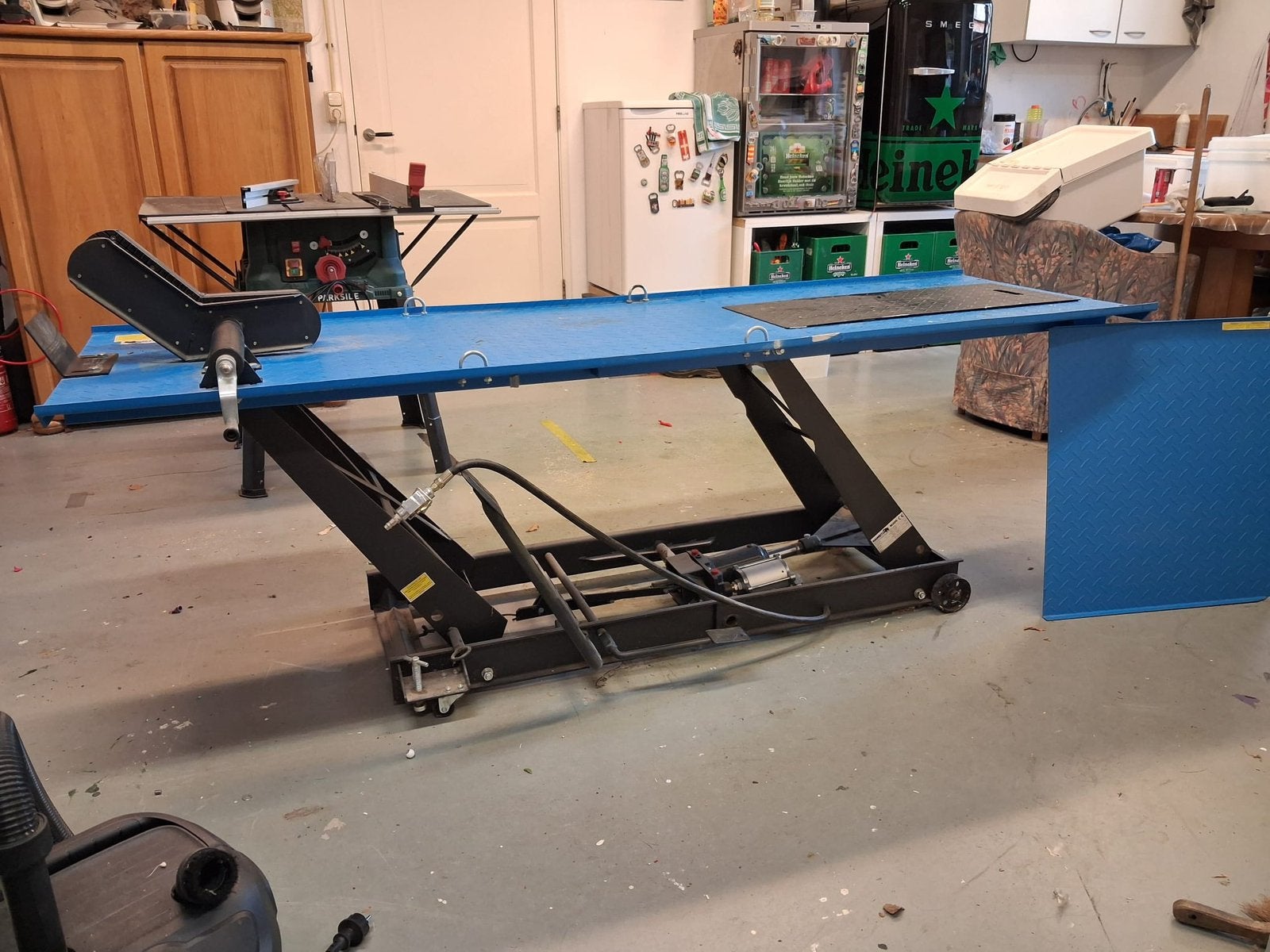 Motor heftafel, Ophalen