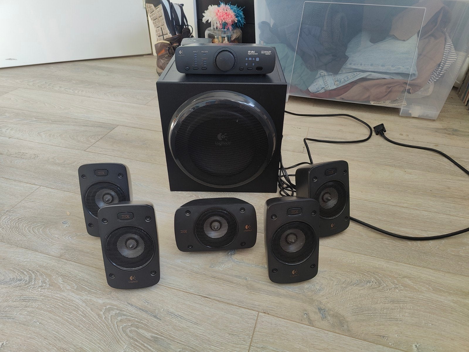 Logitech Z906 5.1 Surround Sound Speakerset, Audio, Tv en Foto, 150 watt of meer, Logitech, Afstandsbediening, Ophalen of Verzenden