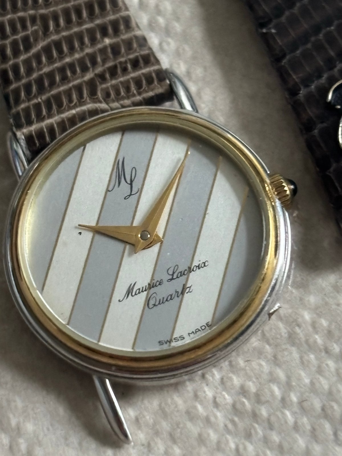 Maurice Lacroix Quartz Dameshorloge - Zo goed als nieuw, Sieraden, Tassen en Uiterlijk, Overige merken, Overige materialen, Leer