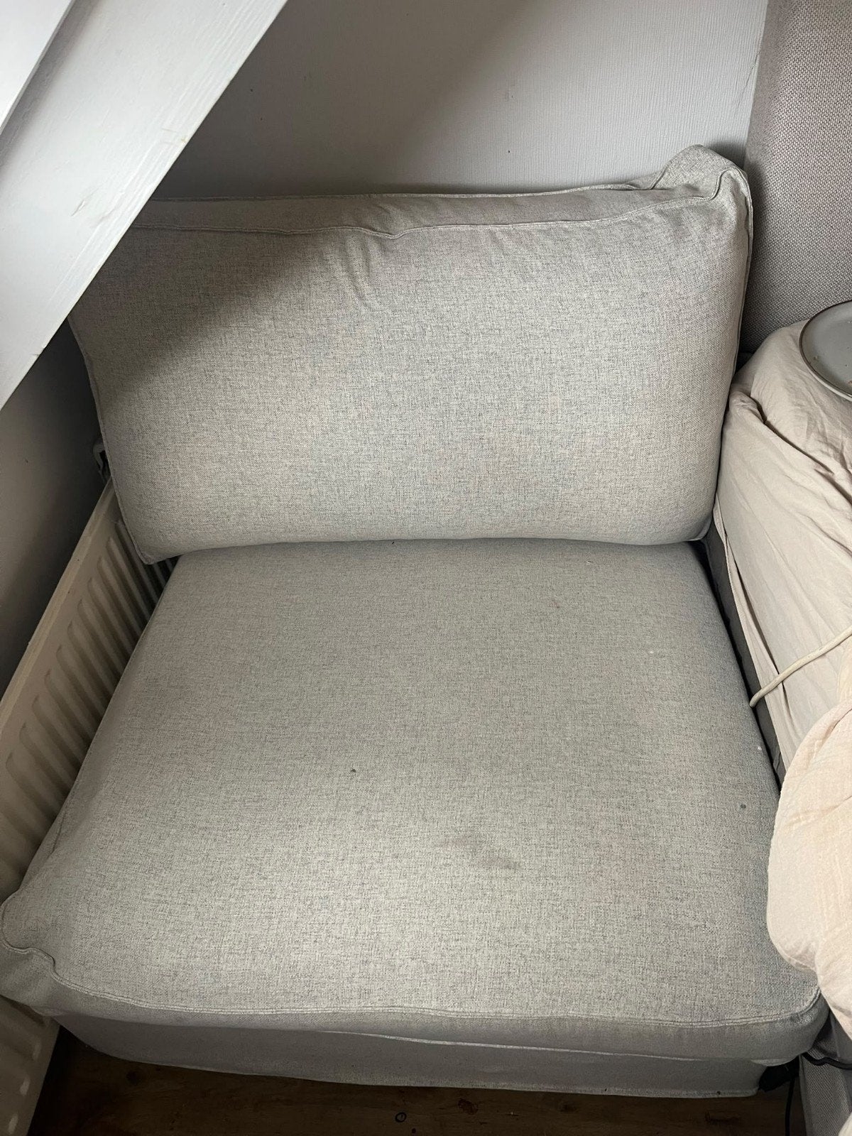 IKEA KIVIK 1-zits slaapbank, Gunnared beige, Ophalen, Zo goed als nieuw, Eenpersoons, Beige