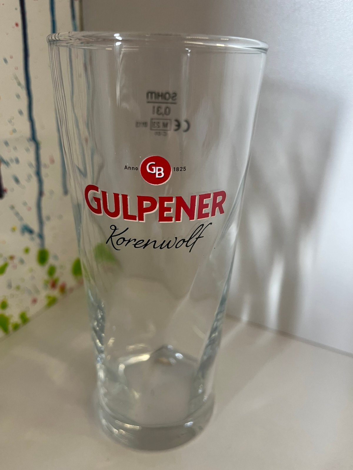 Gulpener Korenwolf bierglazen set van 6 glazen, Ophalen of Verzenden, Nieuw, Glas of Glazen, Gulpener