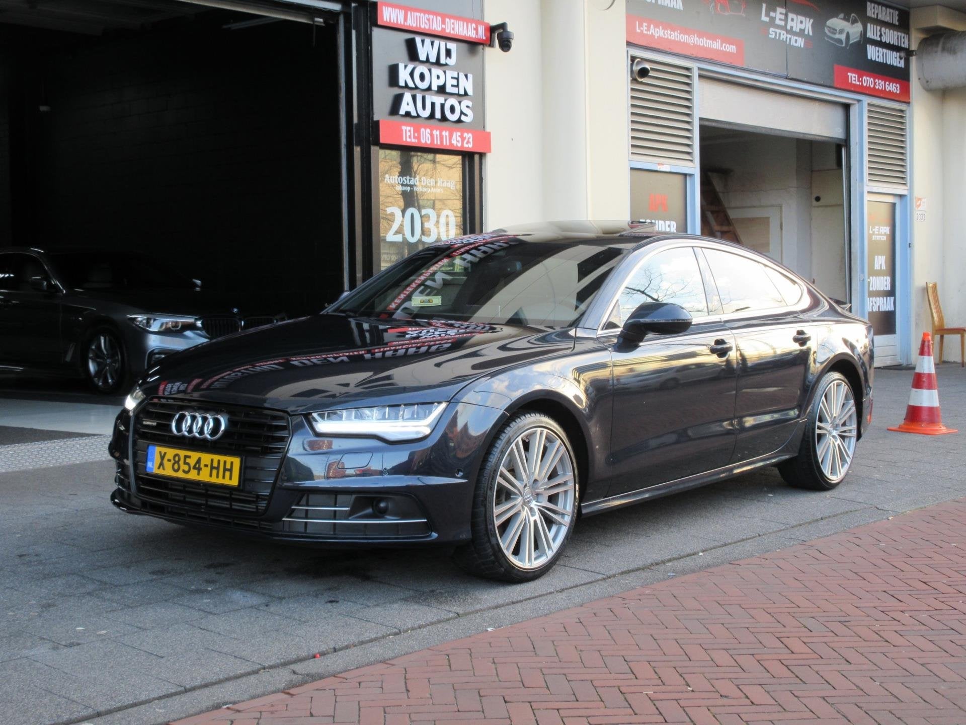 Audi A7 Sportback 2.0 TFSI Pro Line Plus Aut Leer Schuifdak, Auto's, Audi, Gebruikt, Euro 6, 4 cilinders, Automatische klimaatregeling