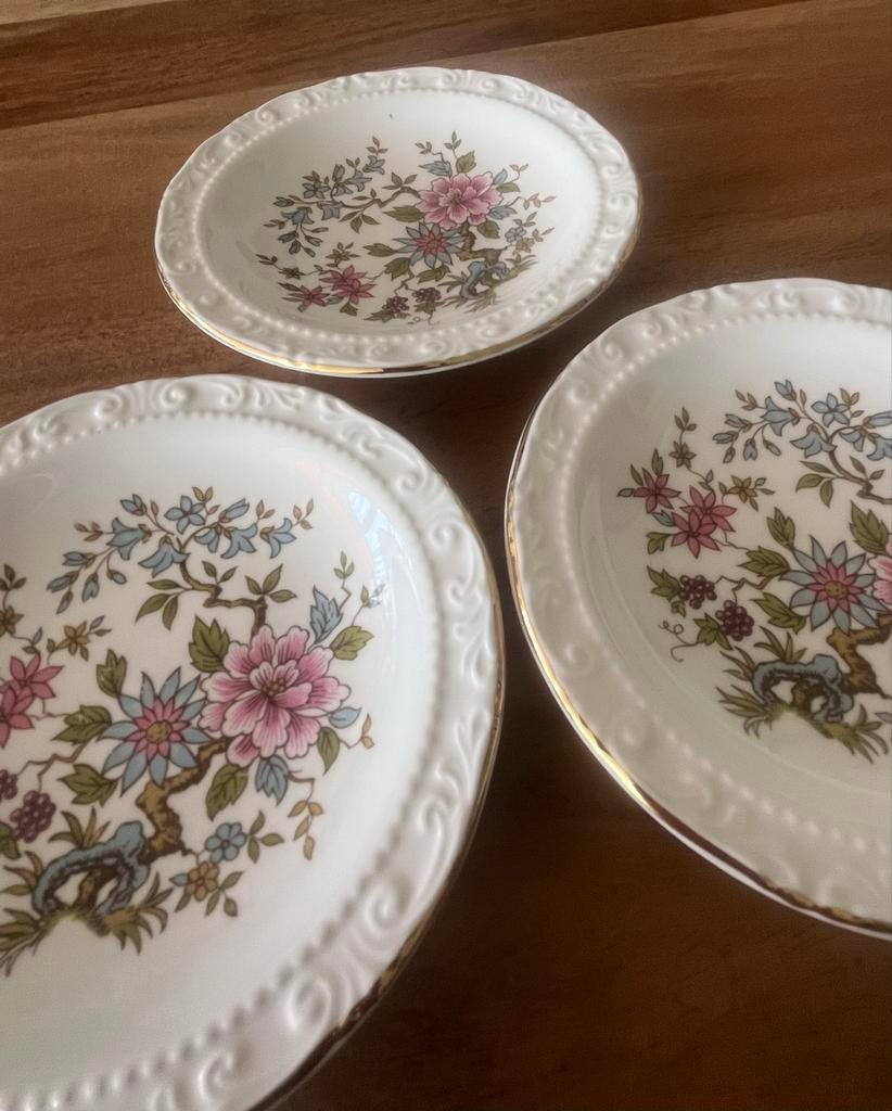 Royal Standard Mandarin Vintage 1950s set van 3 zijborden, Antiek en Kunst, Ophalen of Verzenden