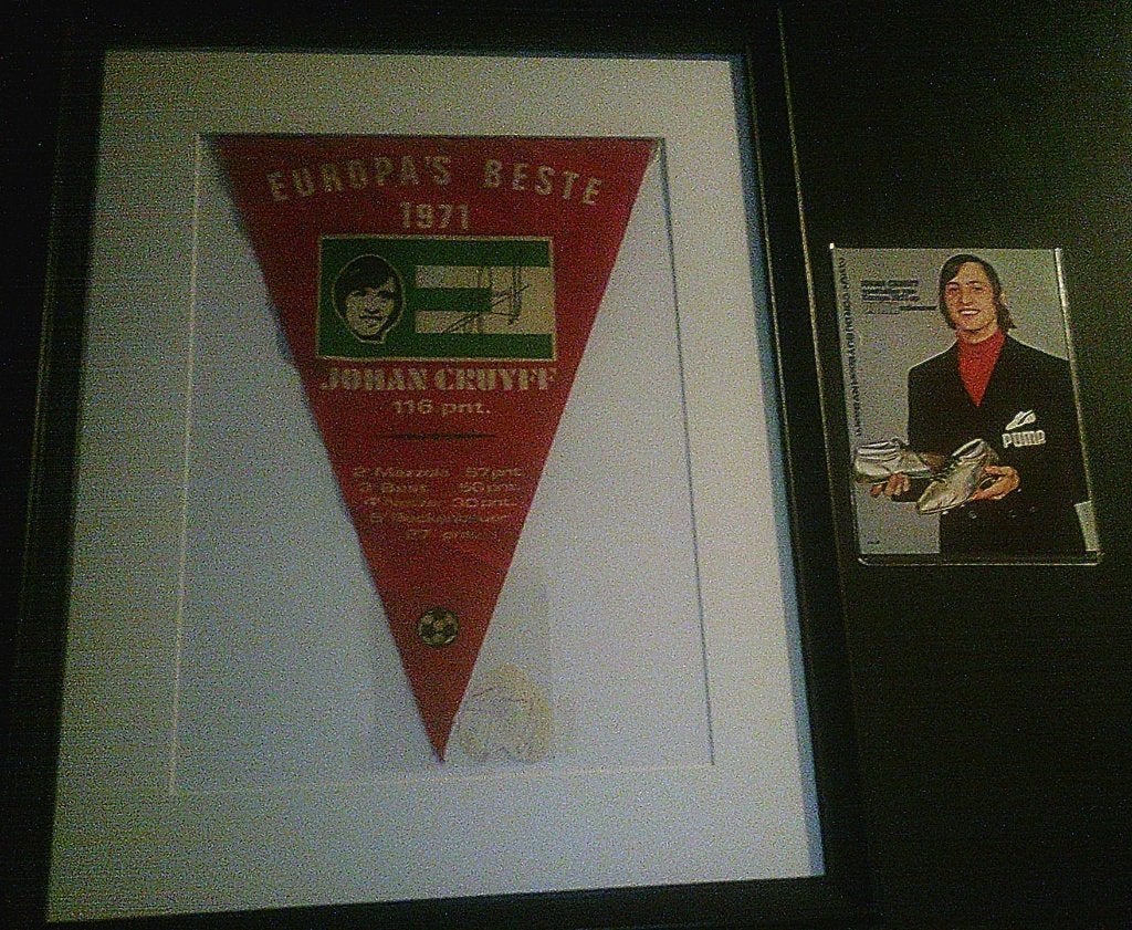 JOHAN CRUYFF EUROPA"S BESTE 1971 ORIGINEEL + handtekening, Ophalen of Verzenden, Gebruikt, Ajax, Spelerskaart