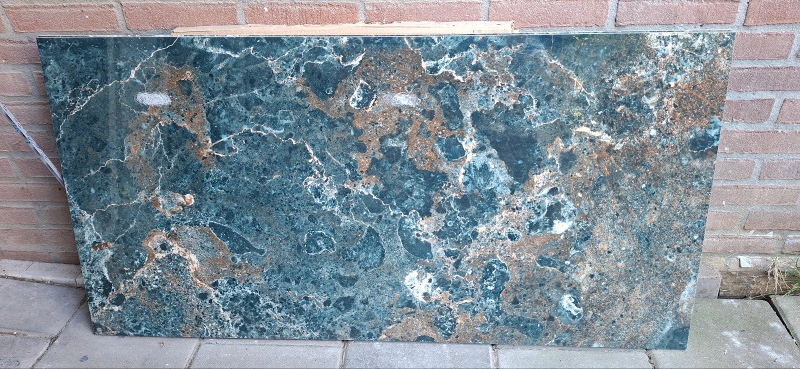 Marmerlook groene wandtegels - 60x120 cm, Doe-het-zelf en Verbouw, Tegels, Ophalen, 60 cm of meer, 40 tot 60 cm, Nieuw