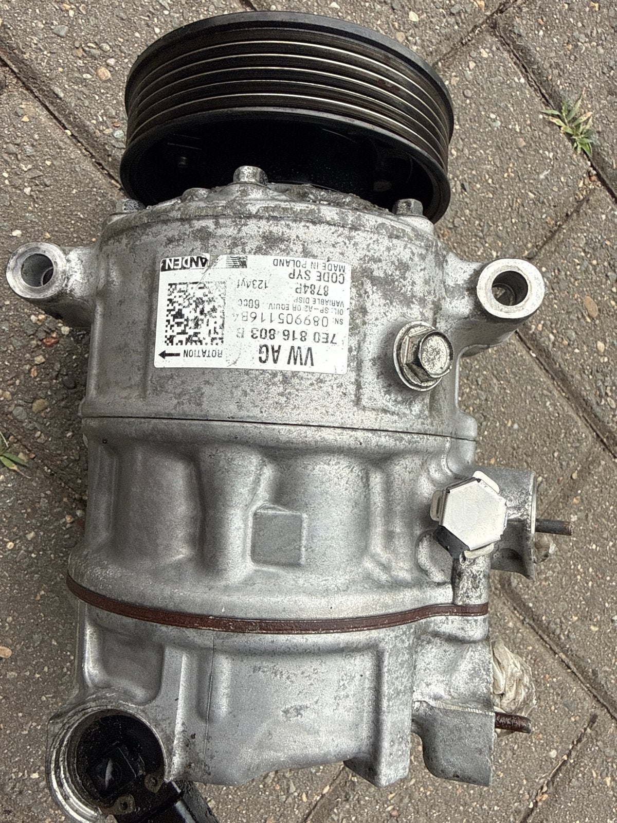 Gebruikte VW AG Airco Compressor 7E0 816 803 B - Goede Condi, Ophalen, Gebruikt, Volkswagen