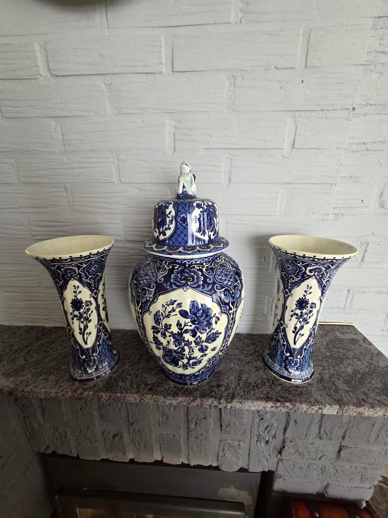 Delfts Blauw Boch Holland Vazen en Pot Set, Ophalen of Verzenden