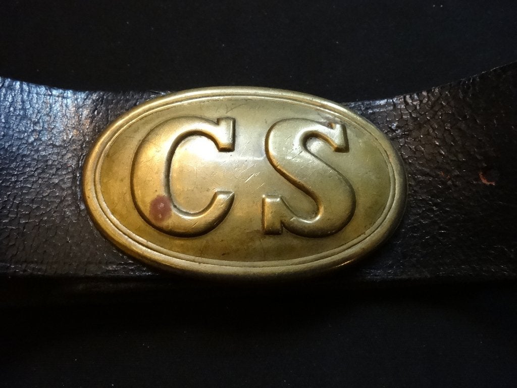 Buckle (gesp) en riem Zuidelijke Staten REPRO, Verzamelen, Ophalen of Verzenden, Landmacht, Amerika, Overige typen