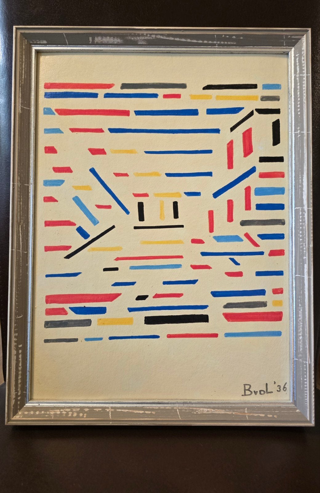 fraai apart schilderij, Bart van der Leck gesigneerd en '36., Ophalen