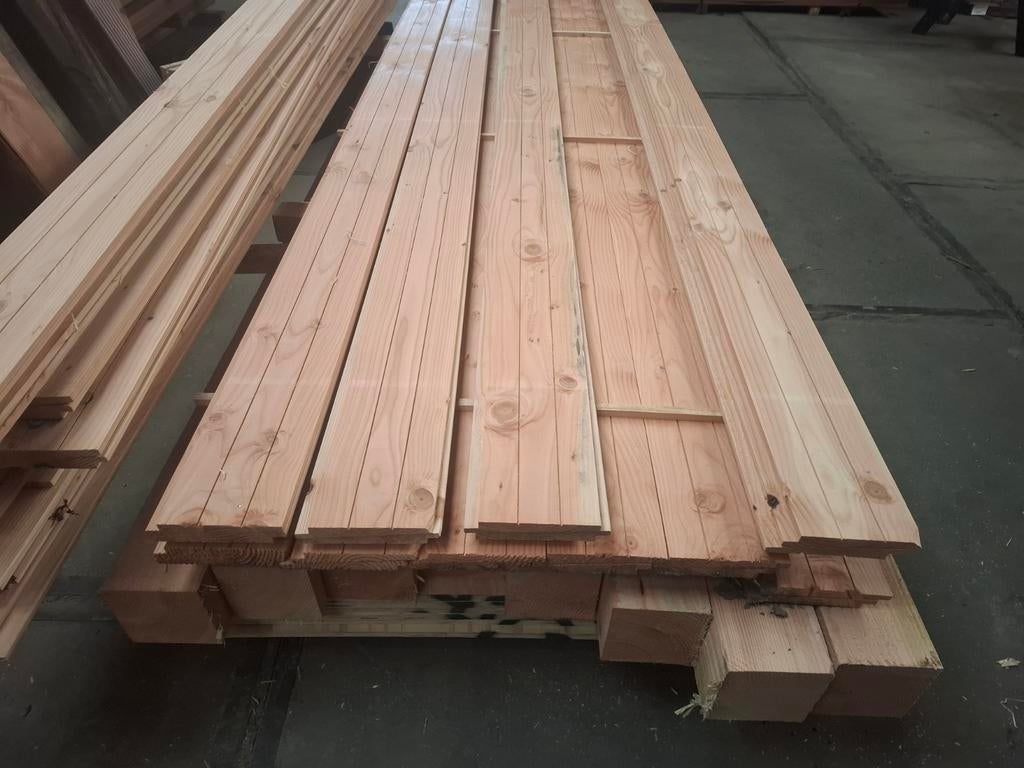 Partij 20 stuks douglas zweeds rabat planken 4 m bezorgen mo, Tuin en Terras, Palen, Balken en Planken, Ophalen, Nieuw, 250 cm of meer