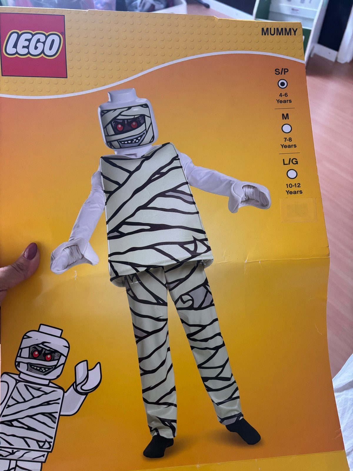 Lego Mummie Kostuum - Maat( S/P) 4-6 jaar, Ophalen of Verzenden, Zo goed als nieuw, Jongen of Meisje