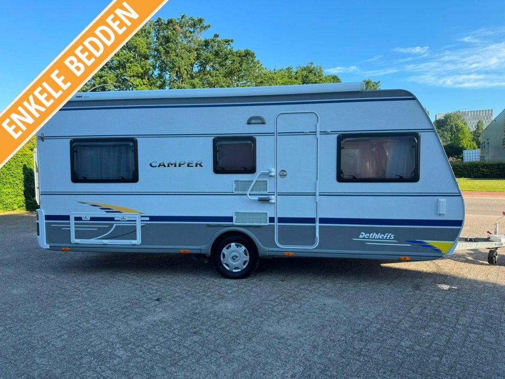 Dethleffs Camper 470 V mover .luifel, voortent, Caravans en Kamperen, Caravans, Bedrijf, tot en met 4, 1000 - 1250 kg, Rondzit