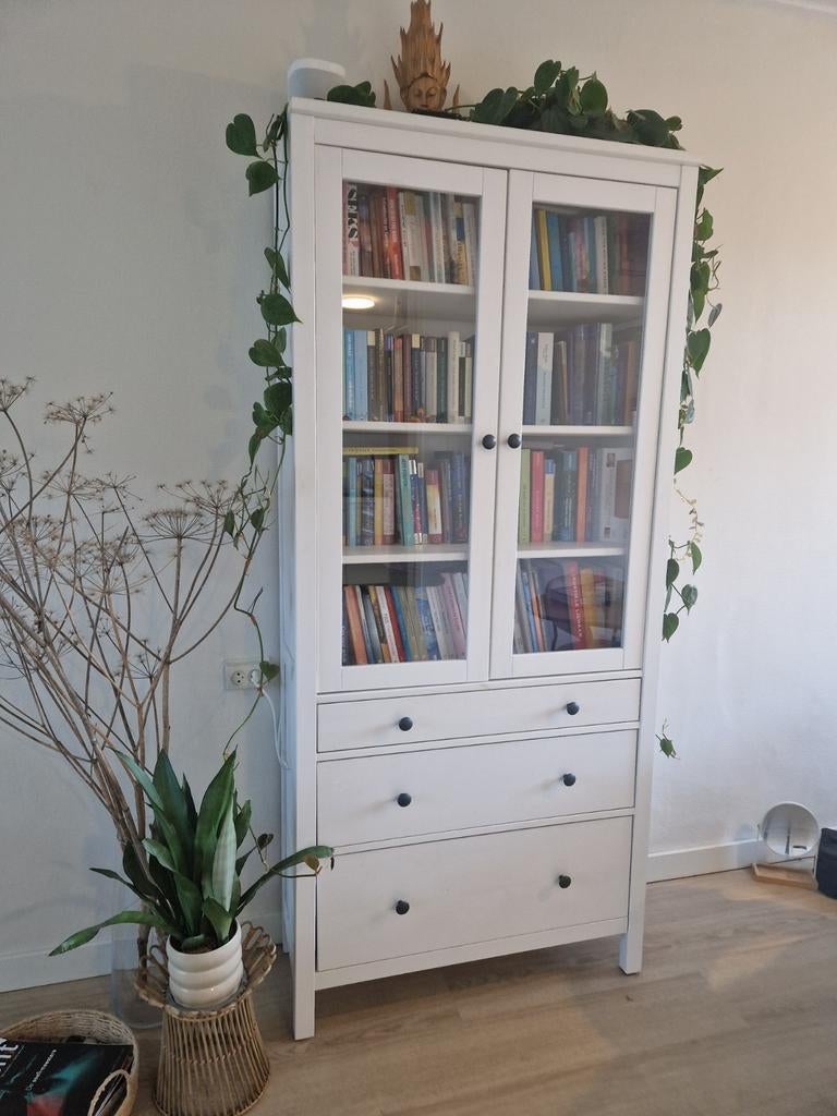 Witte Hemnes boekenkast met lades, Ophalen
