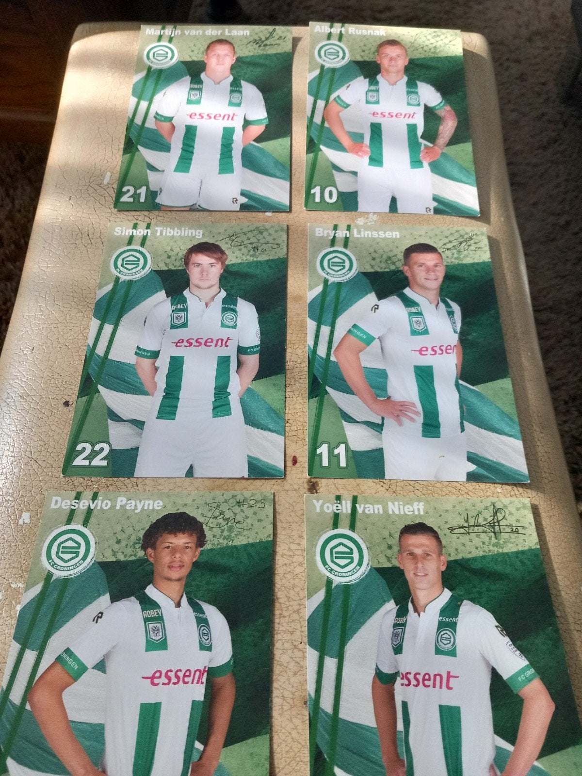 9 spelerskaarten Fc Groningen, Ophalen of Verzenden, Zo goed als nieuw, Spelerskaart