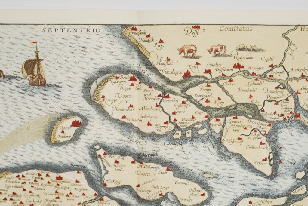 Oude landkaart Zeeland 1592 Abraham Ortelius, Verzenden, Voor 1800, Nederland, Landkaart