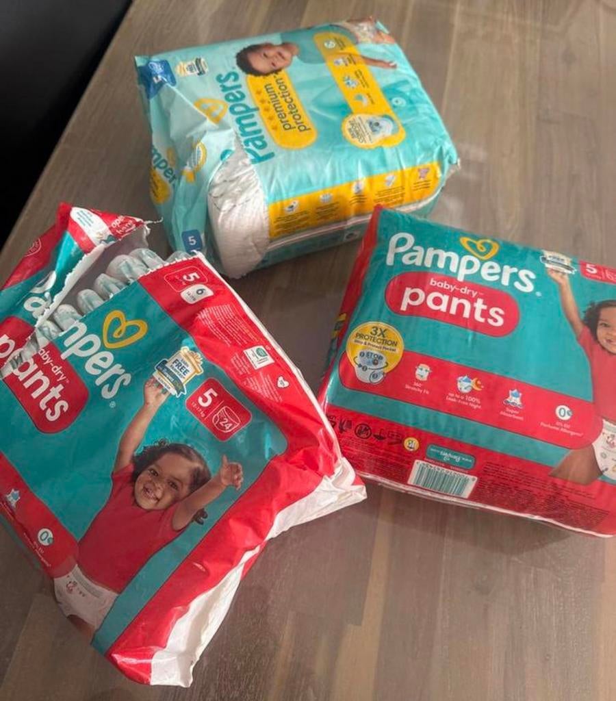 Pampers diverse pants en luiers maat 5-6-7, Ophalen, Nieuw, Jongetje of Meisje