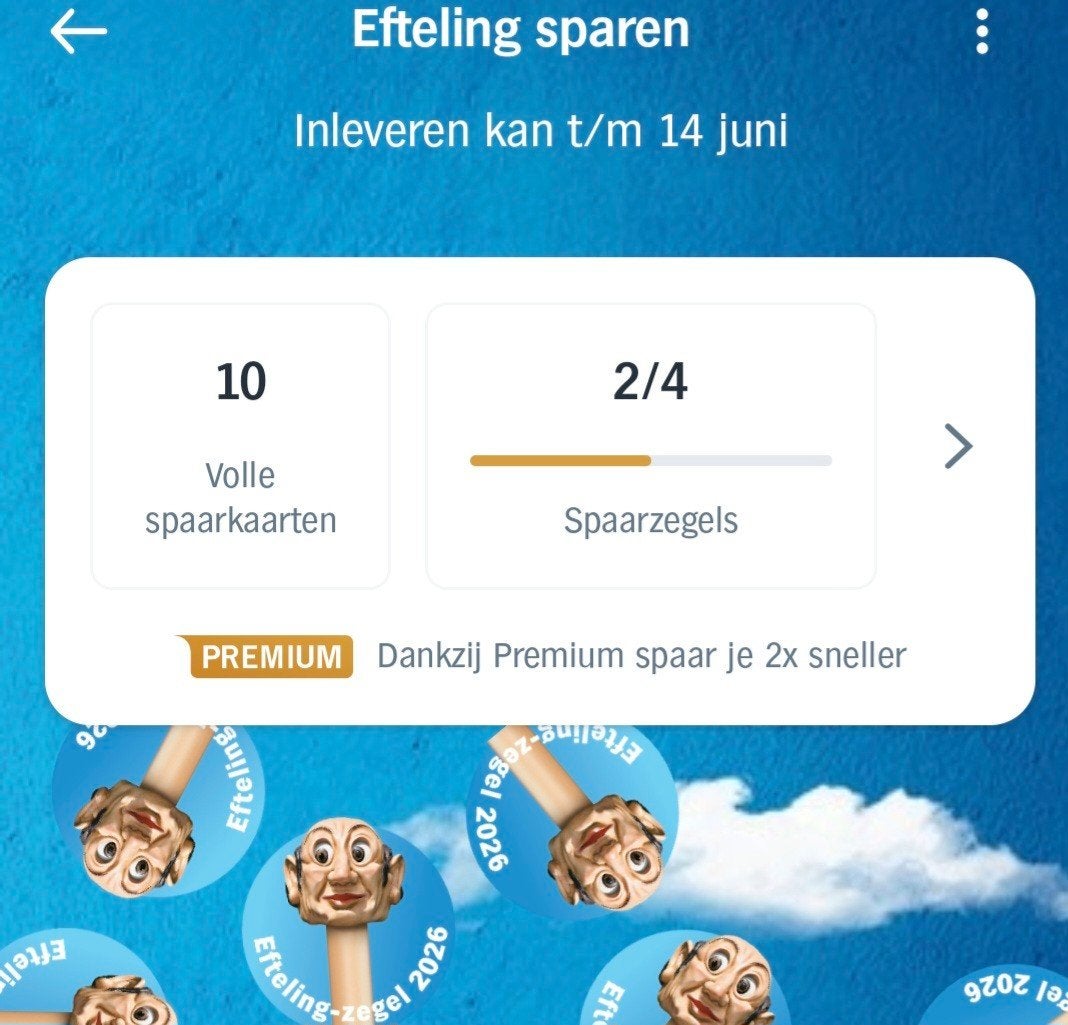AH Efteling zegels, Tickets en Kaartjes, Drie personen of meer