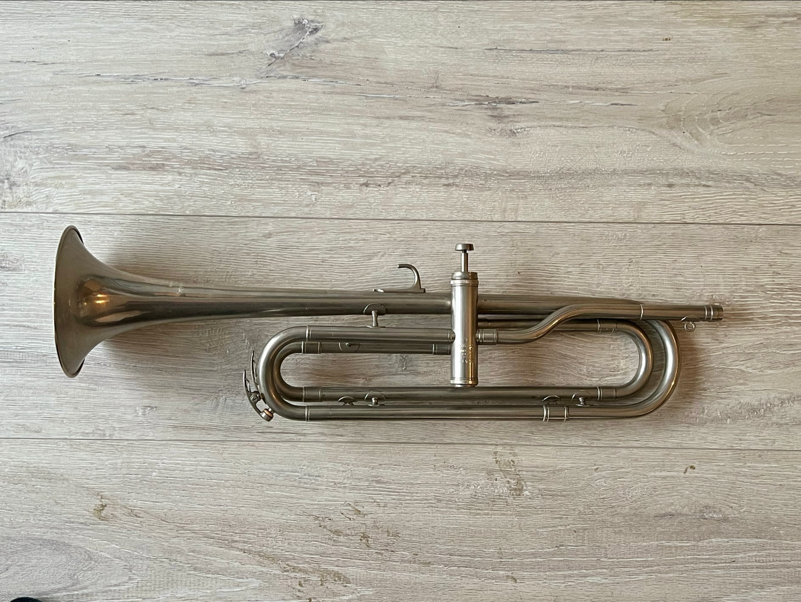 Vintage De Prins gebr. Signaal Trompet - Antwerpen België, Muziek en Instrumenten, Ophalen of Verzenden, Gebruikt, Bes-trompet