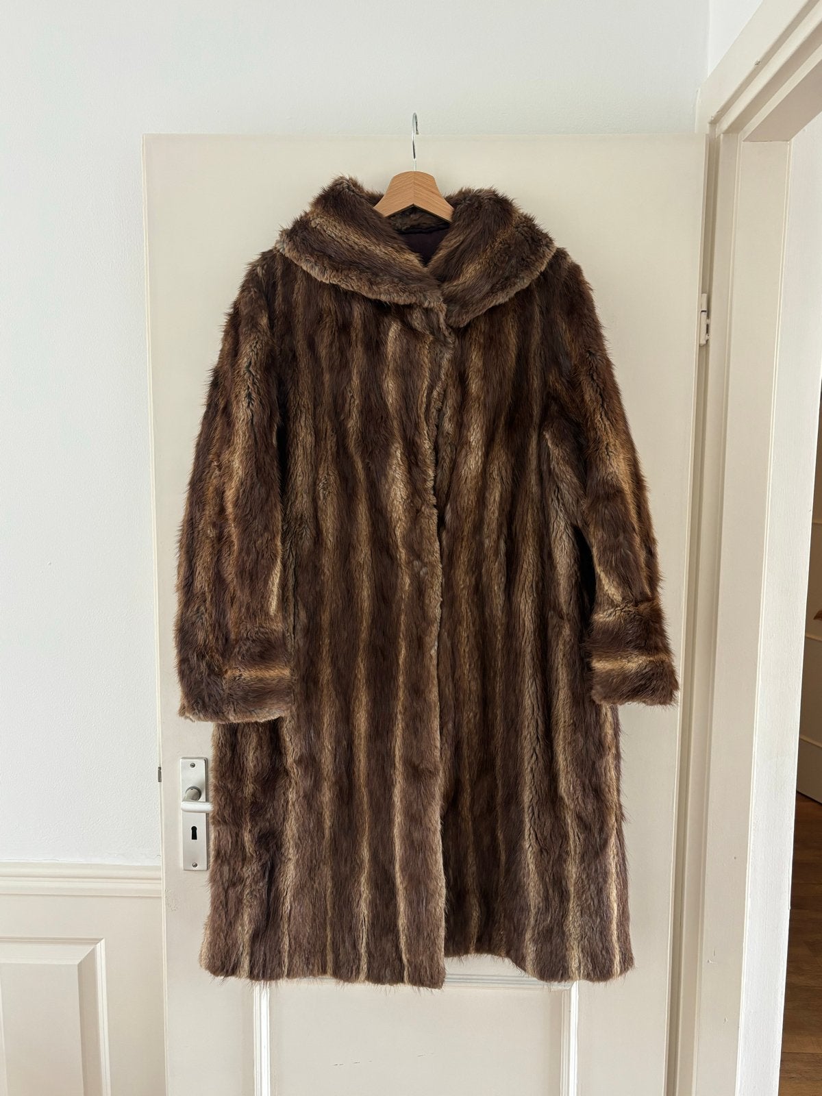 Vintage Bontjas - Bruin - Gedragen, Ophalen of Verzenden, Gedragen, Bruin