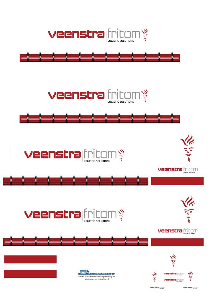 Vrachtauto decal 1:50 Veenstra Fritom ( combi ), Verzenden, Nieuw, Bus of Vrachtwagen, Overige merken