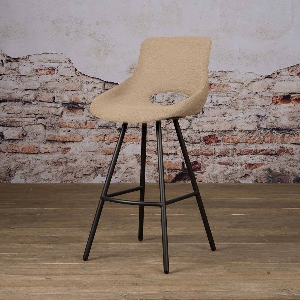 *ACTIE* Moderne Barstoel Barkruk Campo Teddy Stof (38), 5 krukken of meer, Ophalen of Verzenden, Nieuw, 60 tot 90 cm