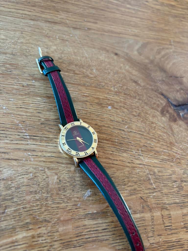 Gucci vintage horloge, Overige merken, Leer, Polshorloge, Ophalen of Verzenden