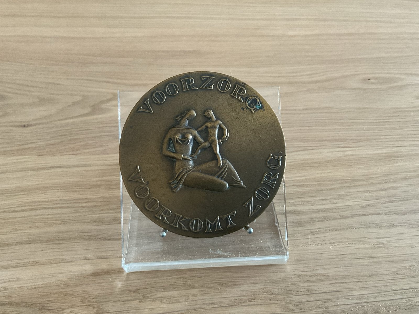 Bronzen medaille 'Voorzorg Voorkomt Zorg' De Nederlanden1845, Postzegels en Munten, Ophalen of Verzenden, Brons, Nederland