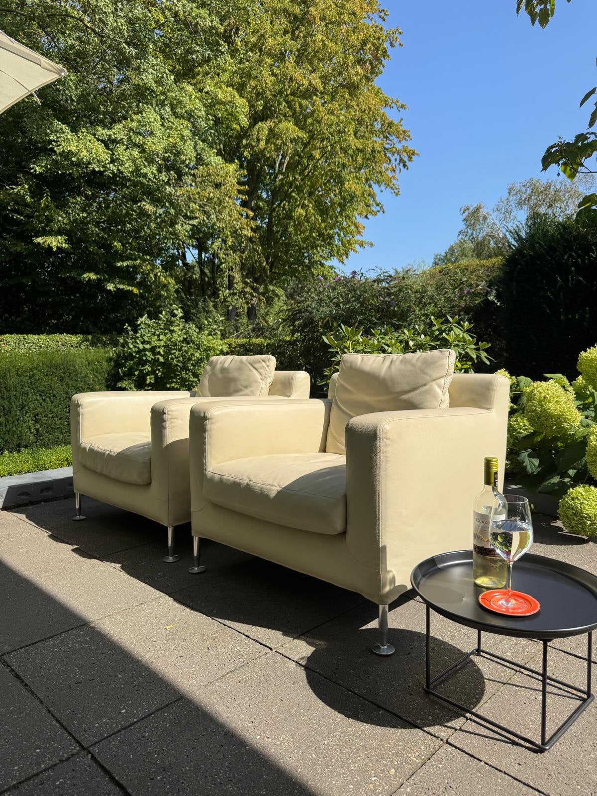 B&B Italia fauteuils (los of als set), Huis en Inrichting, Ophalen, Zo goed als nieuw, 50 tot 75 cm, Leer