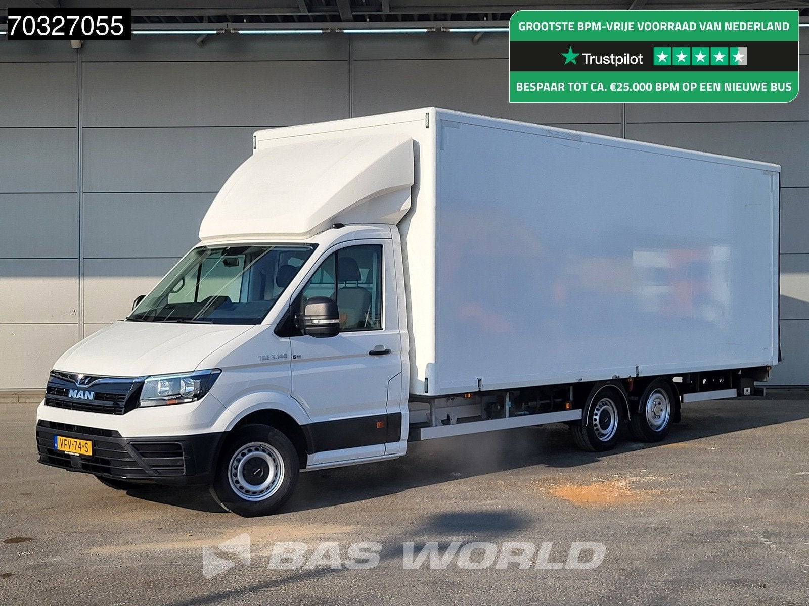 MAN TGE 3.140 Veldhuizen Clixtar Laadklep Bakwagen 3580kg 61, Auto's, Stof, Gebruikt, Euro 6, Bedrijf