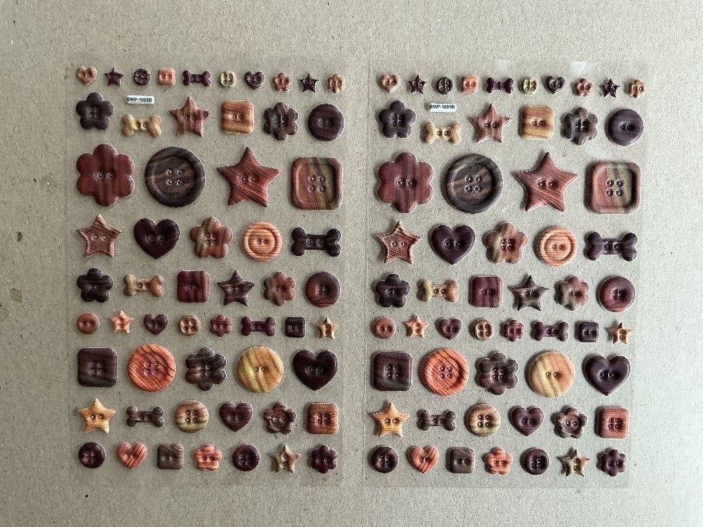 2 pakjes knoopjes stickers, Ophalen of Verzenden, Nieuw, Overige thema's, Overige typen