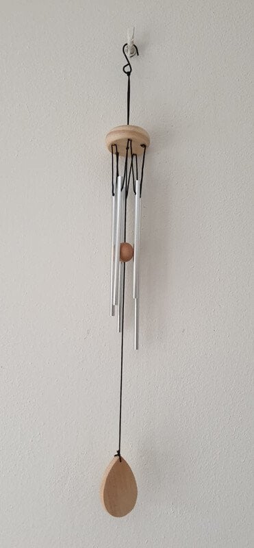 Windgong, blank hout, windspel, wood, Ophalen of Verzenden, Nieuw