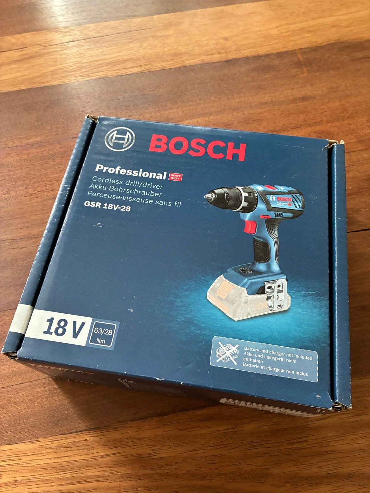 Bosch Professional GSR 18V-28 63Nm Accuboormachine (nieuw), Ophalen, 600 watt of meer, Variabele snelheid, Nieuw
