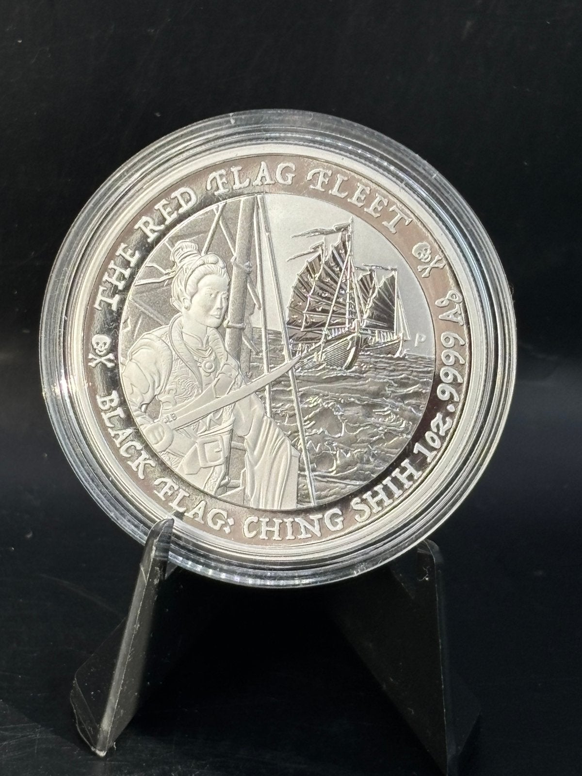 1oz The black flag - tuvalu .9999 zilveren munt perth mint, Postzegels en Munten, Edelmetalen en Baren, Ophalen of Verzenden, Zilver