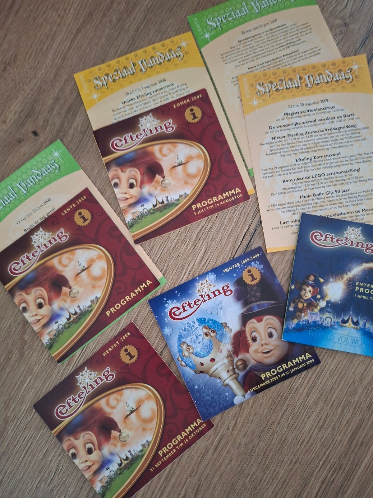 Efteling programmaboekjes 2008-2009 (diverse seizoenen), Ophalen of Verzenden
