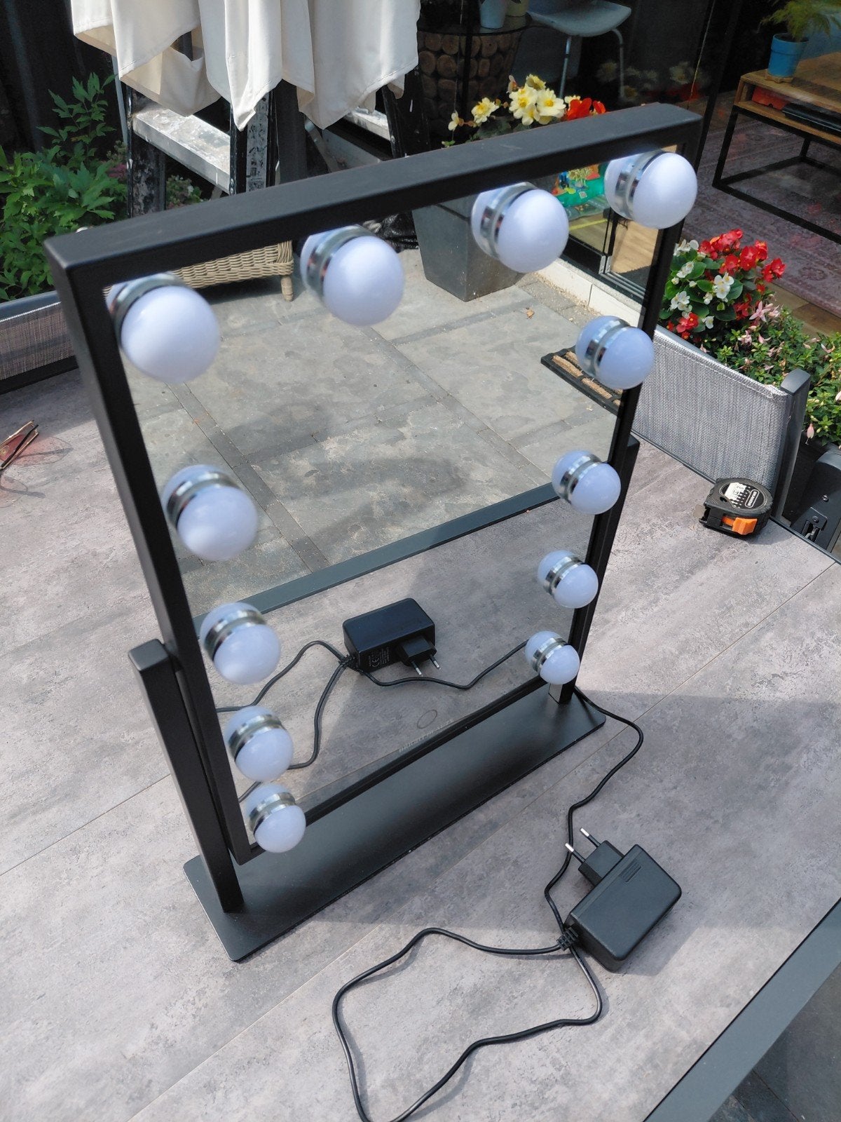 ZGAN Make-up Spiegel met 3 Standen Dimbaar LED Verlichting, Ophalen, Zo goed als nieuw, Minder dan 50 cm, Minder dan 100 cm