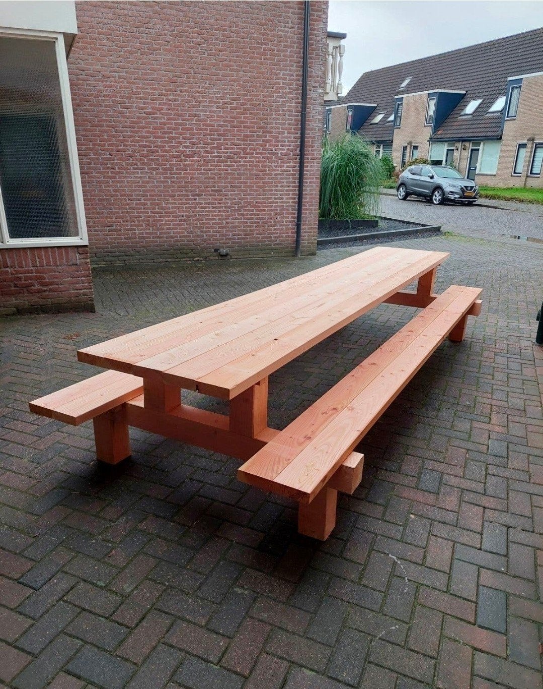 Douglas picknick tafel, Tuin en Terras, Ophalen of Verzenden, Nieuw, Hout