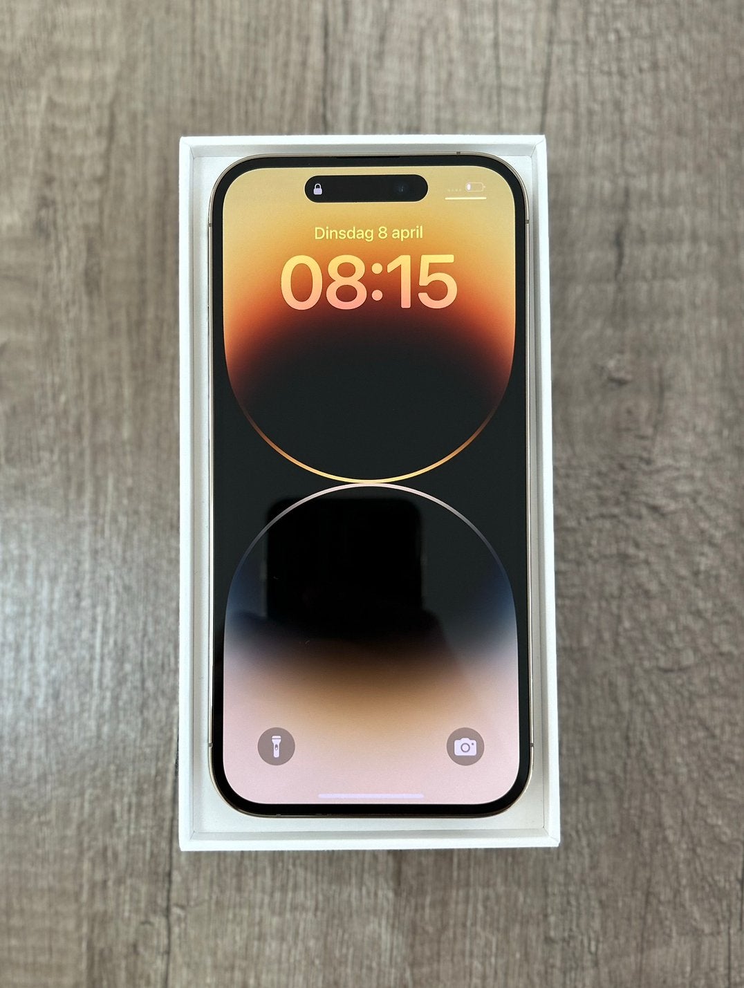 iPhone 14 Pro 128GB Goud – KRASVRIJ!, Telecommunicatie, Mobiele telefoons | Apple iPhone, 80 %, Ophalen of Verzenden, Zo goed als nieuw