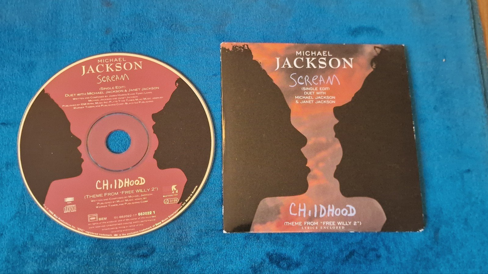 Michael Jackson - Scream / Childhood CD Single (met lyrics), Verzenden, Gebruikt