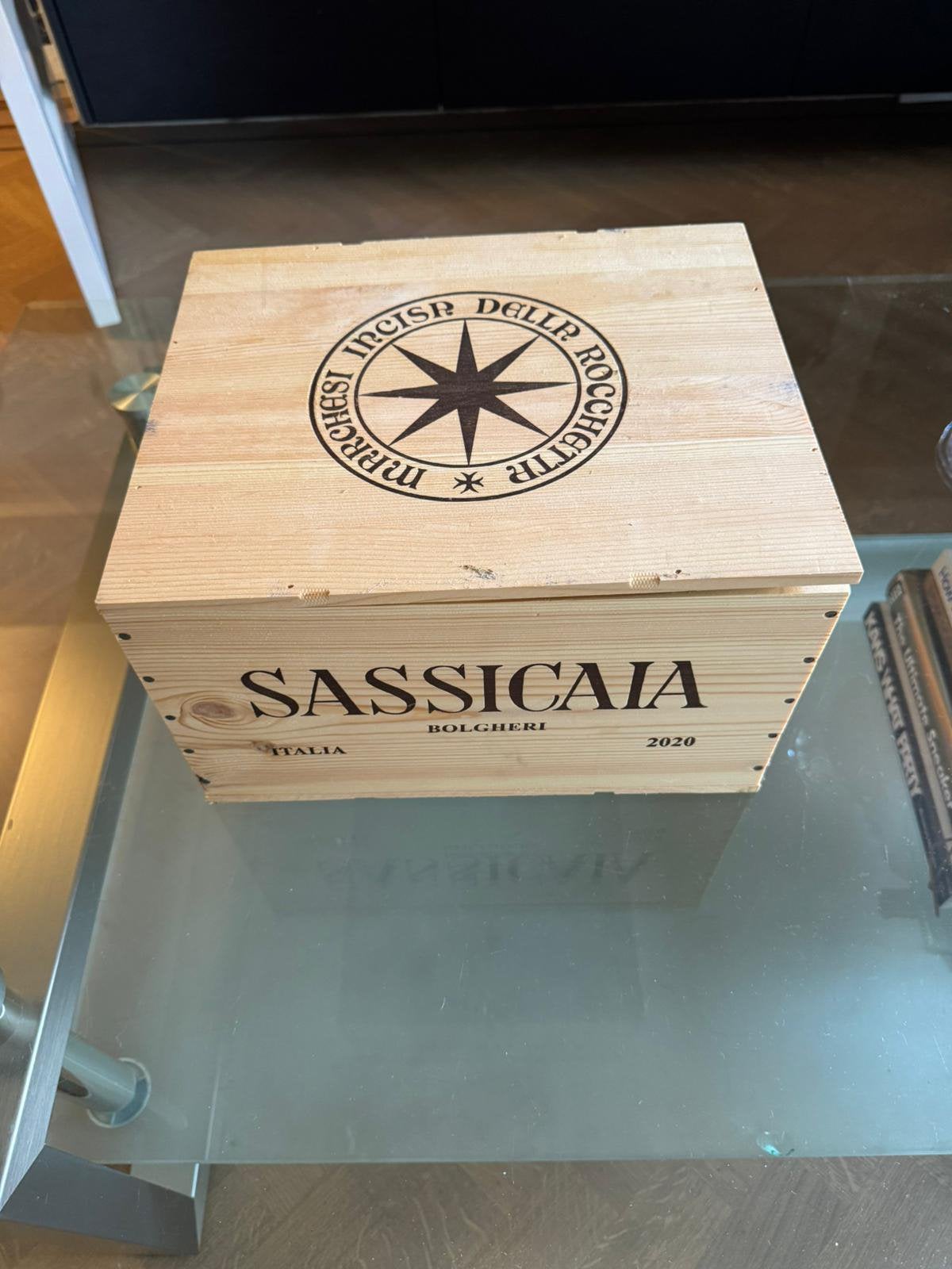 Sassicaia 2020 – 6 flessen – originele kist, Verzamelen, Wijnen, Ophalen, Nieuw, Italië, Rode wijn