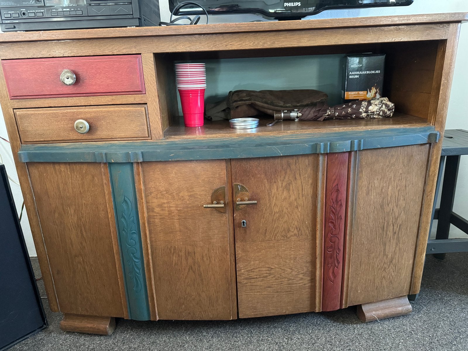 Dressoir, Huis en Inrichting, Ophalen, Gebruikt, 100 tot 150 cm, Vintage