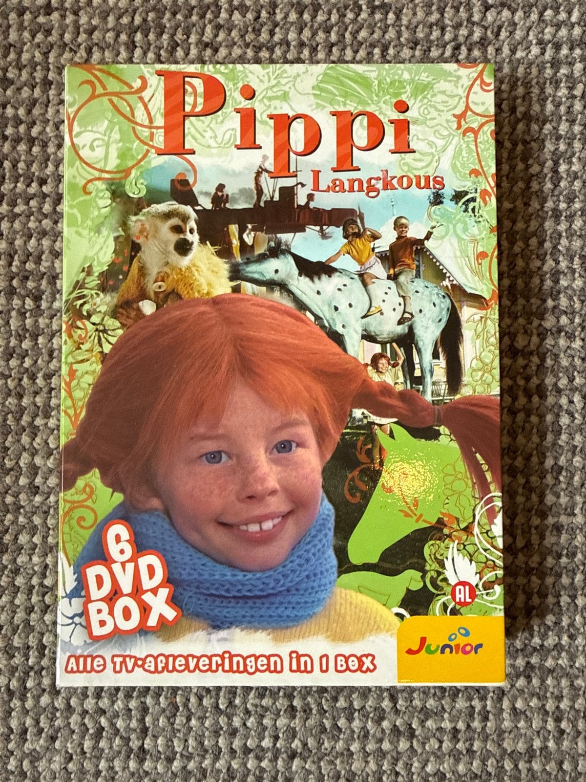 Pippi Langkous - Alle TV-afleveringen in 1 Box (6 DVD's), Alle leeftijden, Nederlands, Zo goed als nieuw, Inclusief doosje
