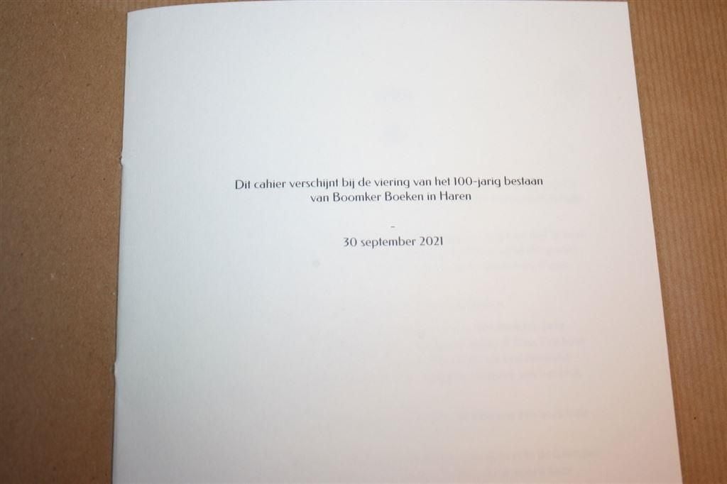 Leeslampje - Cahier t.g.v. Jubileum Boomker Boeken Haren, Ophalen of Verzenden, Zo goed als nieuw