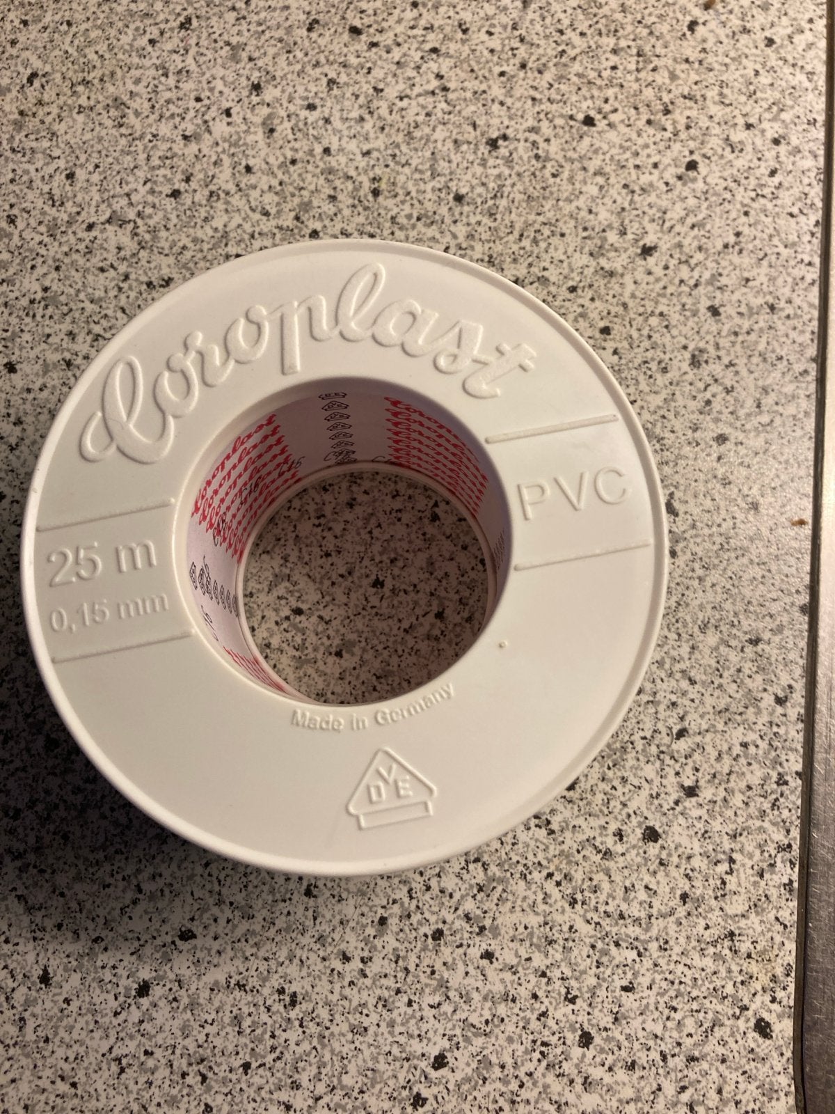 Coroplast PVC Isolatietape Zwart 25m x 0.15mm, Ophalen of Verzenden, Zo goed als nieuw, Overige merken, Kabel of Snoer