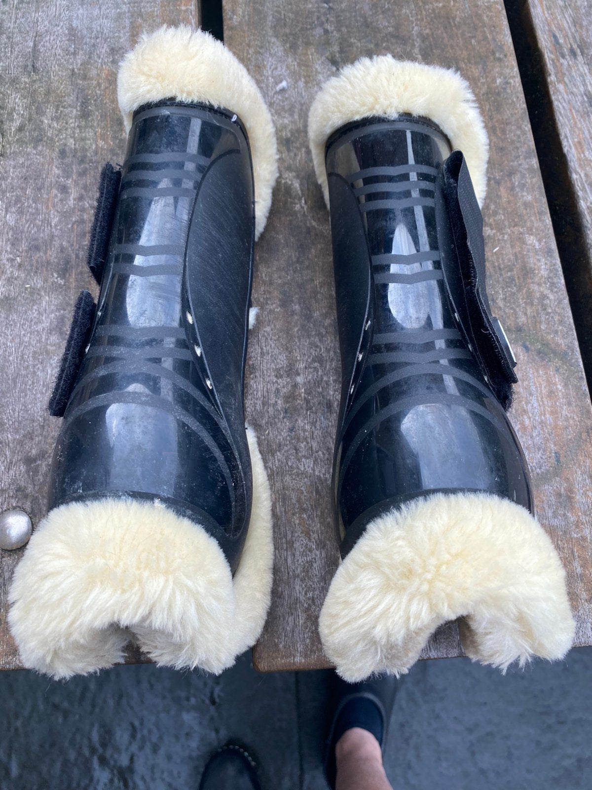 Horsegear peesbeschermers met bont, Dieren en Toebehoren, Peesbeschermers, Ophalen of Verzenden, Gebruikt, Full