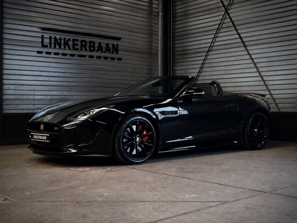Jaguar F-Type Cabriolet S Sportuitlaat | Meridian | Memory |, Auto's, Jaguar, Automaat, Euro 5, Zwart, 2995 cc