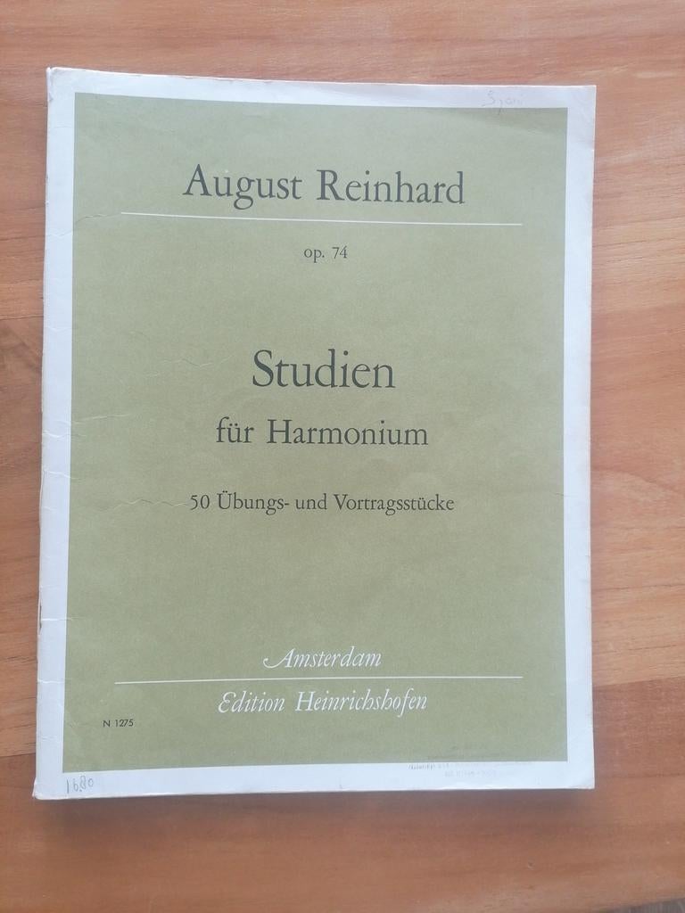 August Reinhard - Studien für Harmonium Op. 74, Ophalen of Verzenden