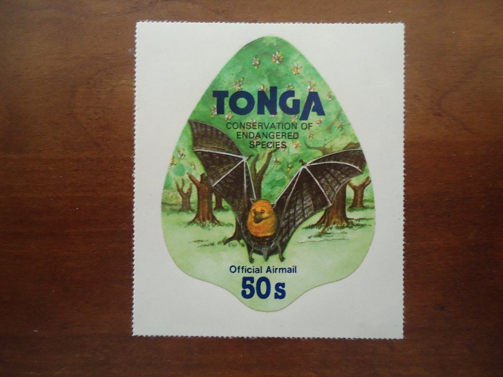 Vliegende hond Tonga 1978, dienstzegel mi. 187 postfris, Ophalen of Verzenden, Postfris, Dier of Natuur
