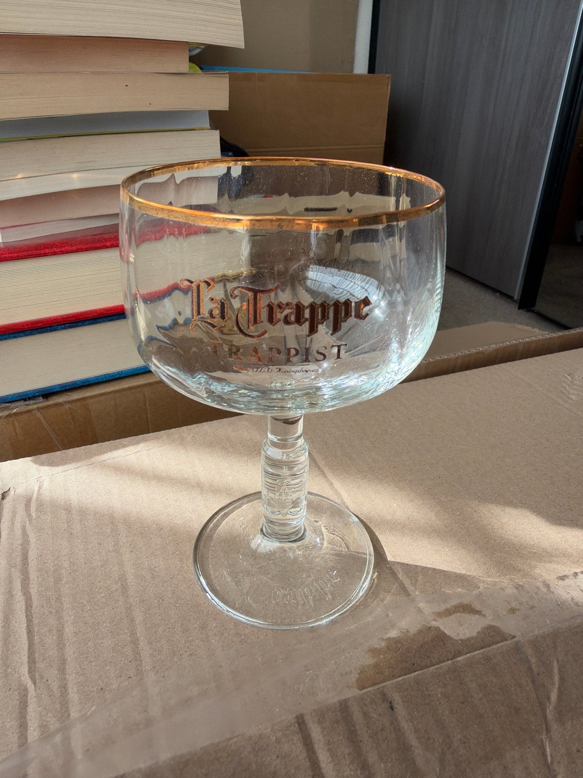 La Trappe Trappist bierglazen - Set van 6, Ophalen, Zo goed als nieuw, Meerkleurig, Glas
